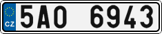 License plate of the Czech Republic, Cars (2001)