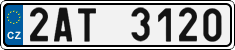 License plate of the Czech Republic, Cars (2001)