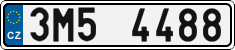 License plate of the Czech Republic, Cars (2001)