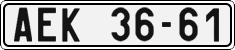 License plate of the Czech Republic, Cars (1960)