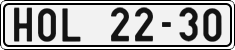 License plate of the Czech Republic, Cars (1960)