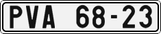 License plate of the Czech Republic, Cars (1960)