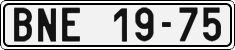 License plate of the Czech Republic, Cars (1960)