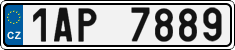 License plate of the Czech Republic, Cars (2001)