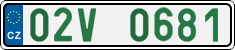 License plate of the Czech Republic, Oldtimers (2001)