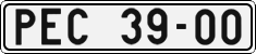 License plate of the Czech Republic, Cars (1960)