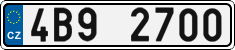 License plate of the Czech Republic, Cars (2001)