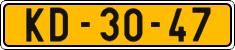 License plate of the Czech Republic, Commercial vehicles (1960)
