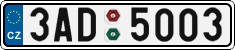 License plate of the Czech Republic, Cars (2001)
