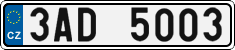 License plate of the Czech Republic, Cars (2001)