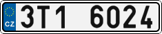License plate of the Czech Republic, Cars (2001)