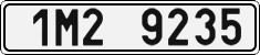 License plate of the Czech Republic, Cars (2001)