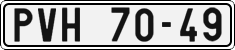 License plate of the Czech Republic, Cars (1960)