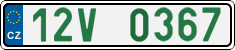 License plate of the Czech Republic, Oldtimers (2001)