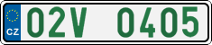 License plate of the Czech Republic, Oldtimers (2001)