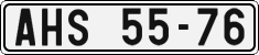License plate of the Czech Republic, Cars (1960)