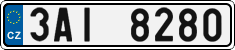 License plate of the Czech Republic, Cars (2001)
