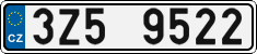 License plate of the Czech Republic, Cars (2001)