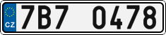 License plate of the Czech Republic, Cars (2001)
