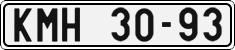 License plate of the Czech Republic, Cars (1960)