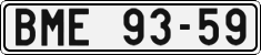 License plate of the Czech Republic, Cars (1960)