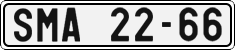 License plate of the Czech Republic, Cars (1960)
