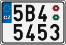 License plate of the Czech Republic, Cars (2001)