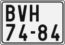 License plate of the Czech Republic, Cars (1960)