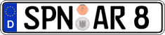 German license plate, Regular plates