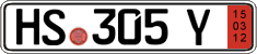 German license plate, Export transit plates