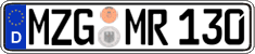 German license plate, Regular plates