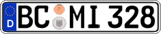 German license plate, Regular plates