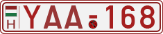 license plates of Hungary, Slow vehicles (red) (1990)
