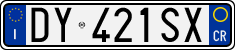 License plate of Italy, Cars (1994 year series)
