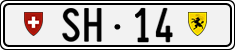 License plate of Switzerland, Cars