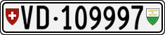 License plate of Switzerland, Cars