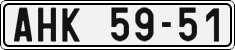 License plate of the Czech Republic, Cars (1960)