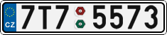 License plate of the Czech Republic, Cars (2001)