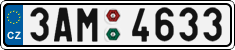 License plate of the Czech Republic, Cars (2001)