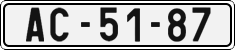License plate of the Czech Republic, Cars (1960)