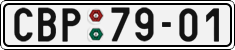 License plate of the Czech Republic, Cars (1960)