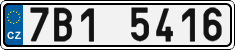 License plate of the Czech Republic, Cars (2001)