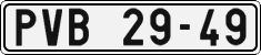 License plate of the Czech Republic, Cars (1960)