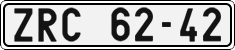 License plate of the Czech Republic, Cars (1960)