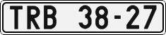 License plate of the Czech Republic, Cars (1960)