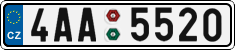 License plate of the Czech Republic, Cars (2001)