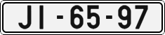 License plate of the Czech Republic, Cars (1960)