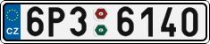 License plate of the Czech Republic, Cars (2001)