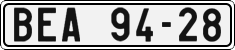License plate of the Czech Republic, Cars (1960)