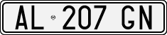 License plate of Italy, Cars (1994 year series)